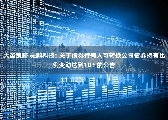 大圣策略 豪鹏科技: 关于债券持有人可转换公司债券持有比例变动达到10%的公告